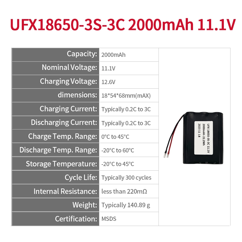 Ufine lithium-ion battery detail image 2