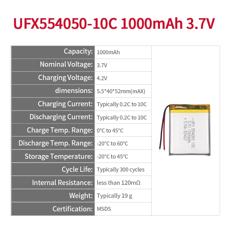 Ufine lithium-ion battery detail image 2