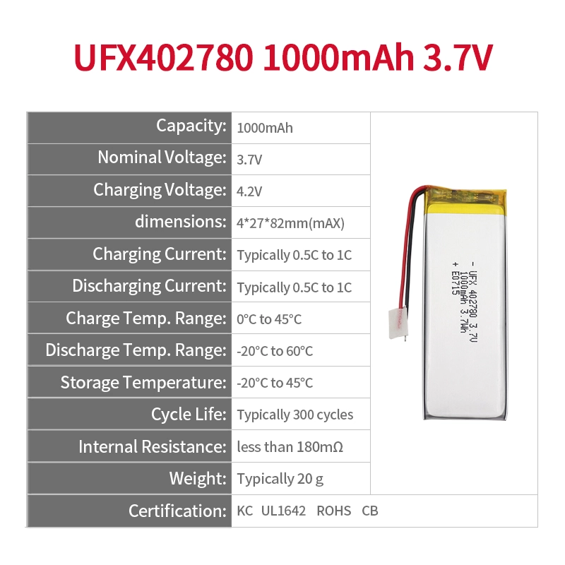 Ufine lithium-ion battery detail image 2