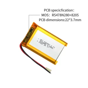 3.7V 1500mAh Lithium Polymer Battery UFX0378-03 04