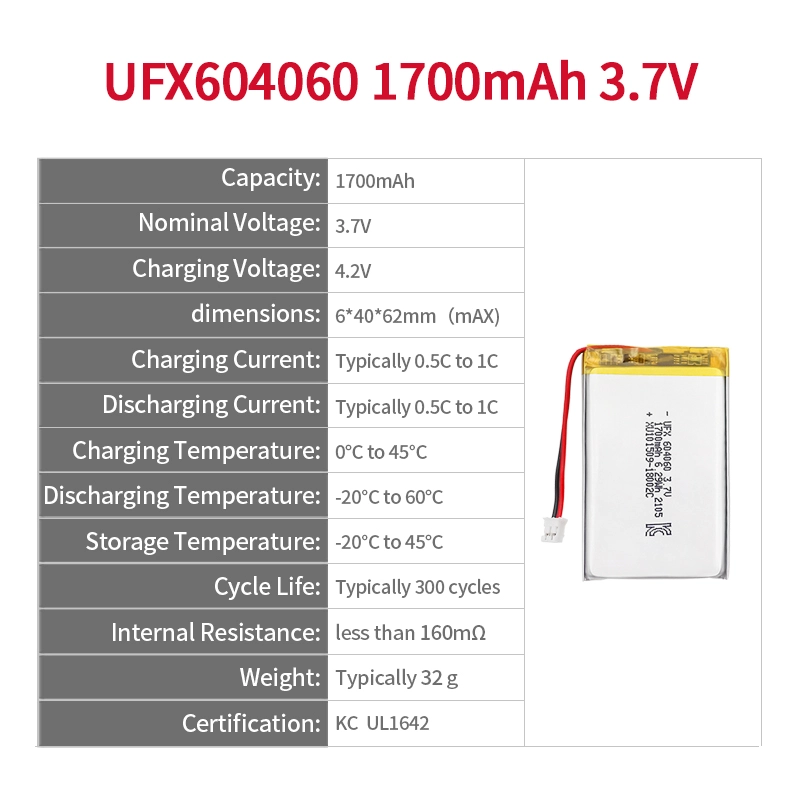 Ufine lithium-ion battery detail image 2