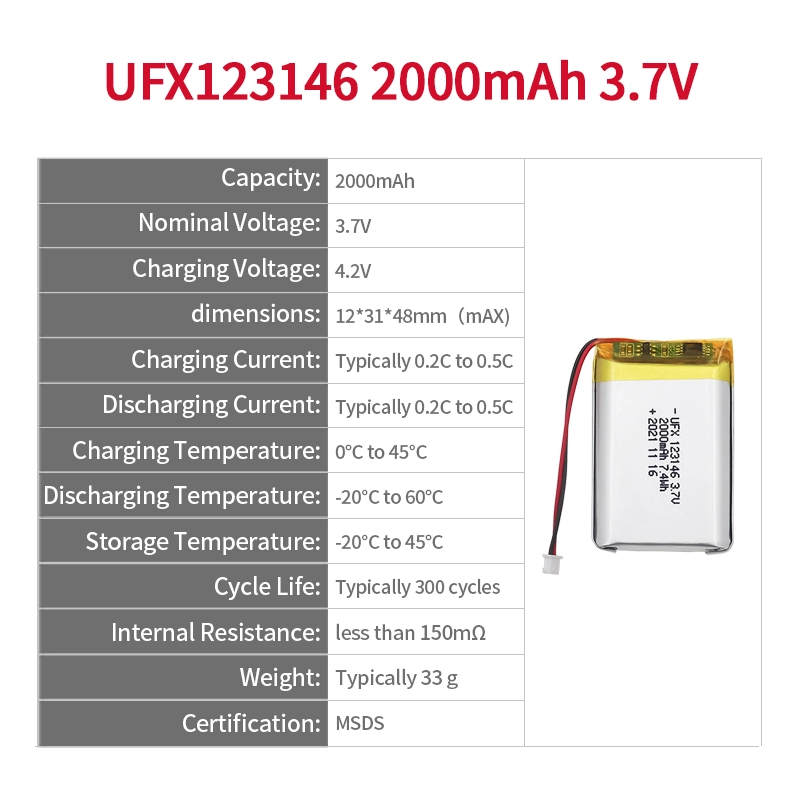 Ufine lithium-ion battery detail image 2