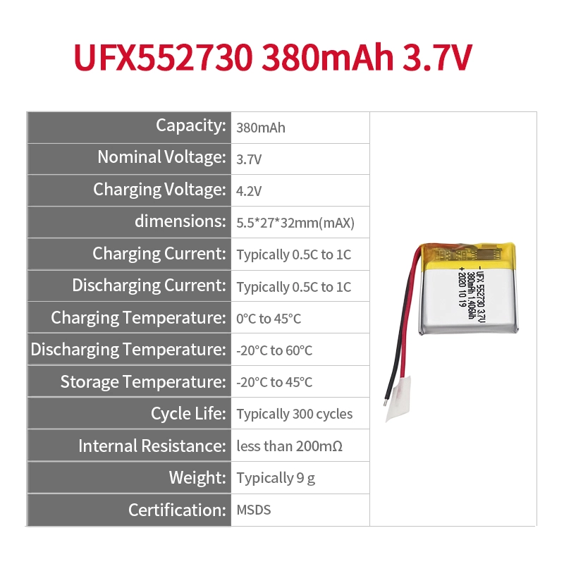 Ufine lithium-ion battery detail image 2