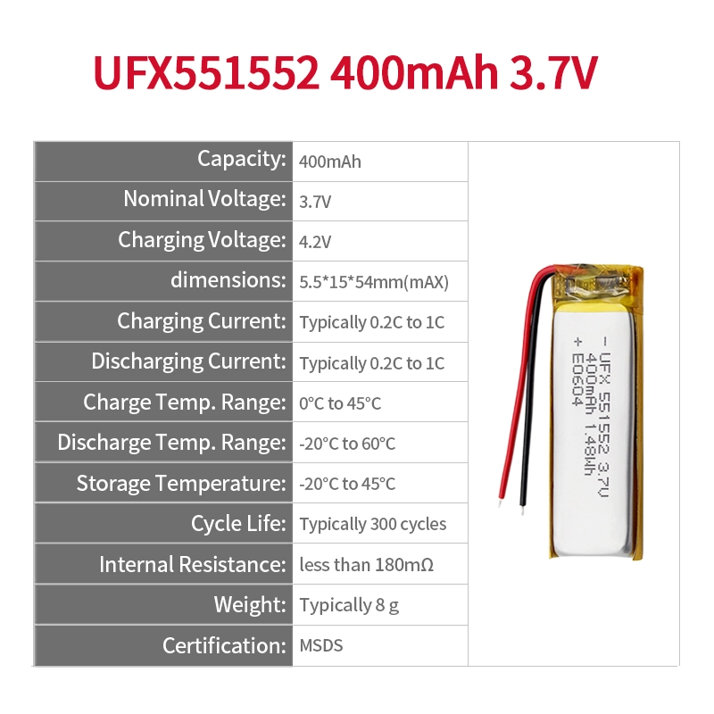 Ufine lithium-ion battery detail image 2