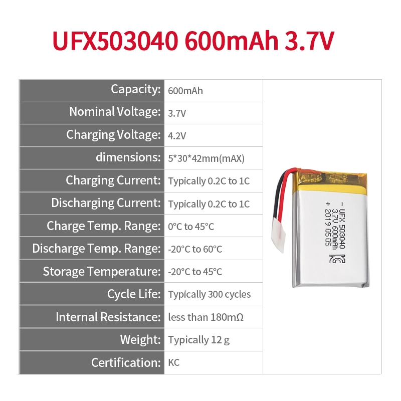 Ufine lithium-ion battery detail image 2