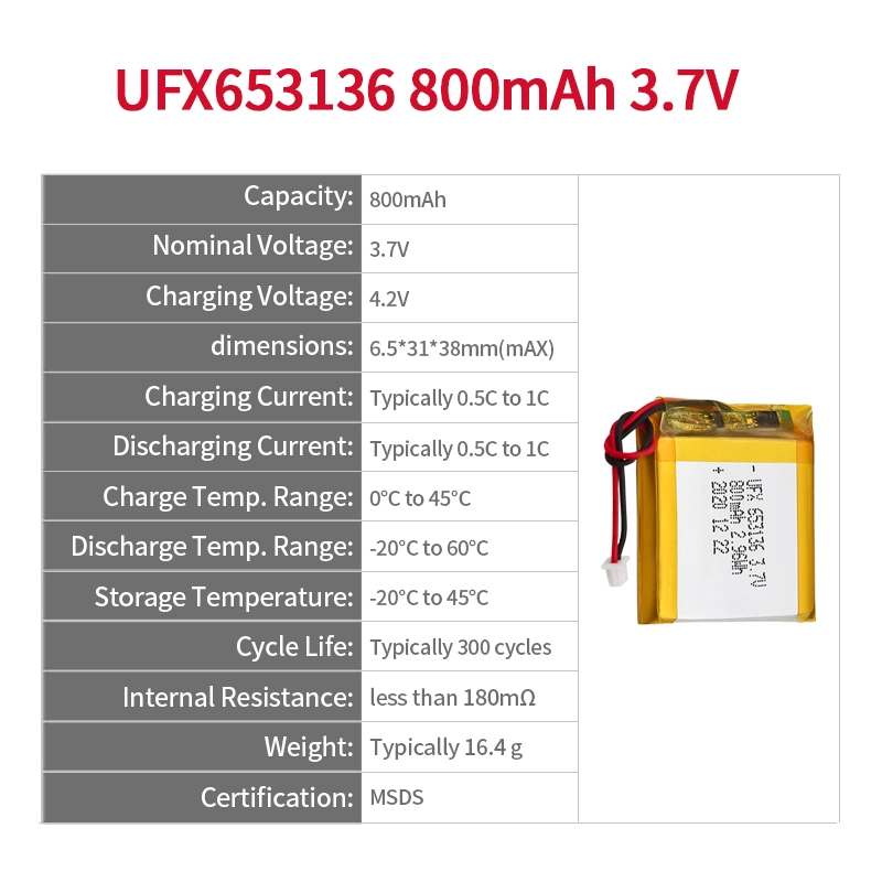 Ufine lithium-ion battery detail image 2