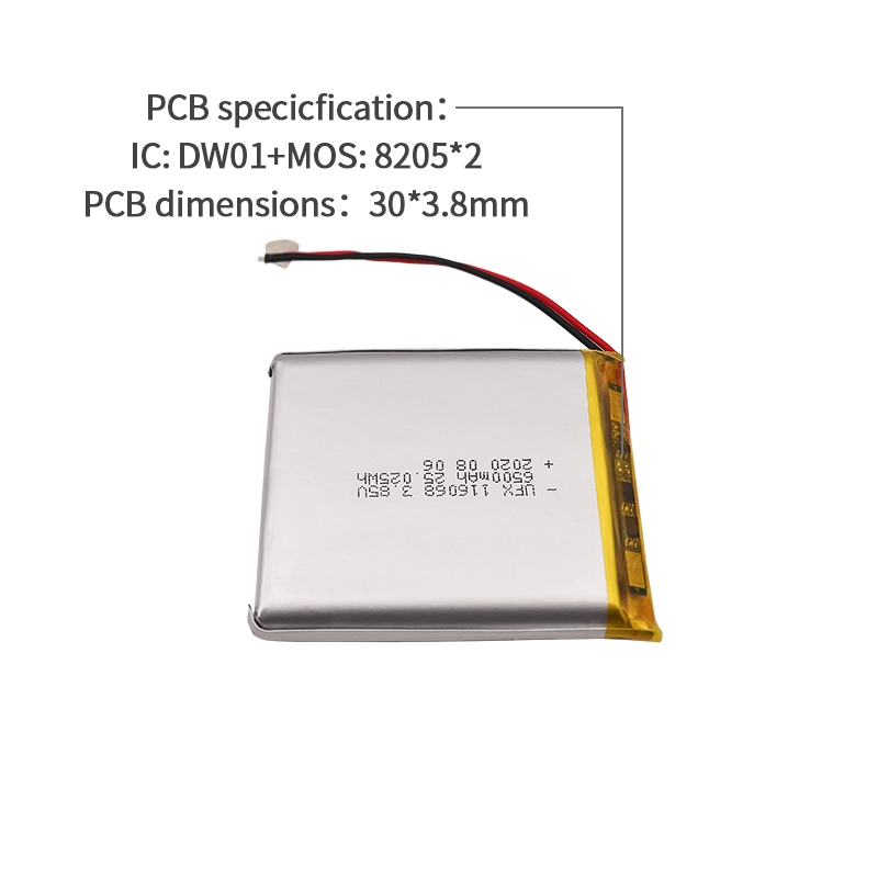 3.8V 6500mAh Lithium Polymer Battery UFX0174-11 04