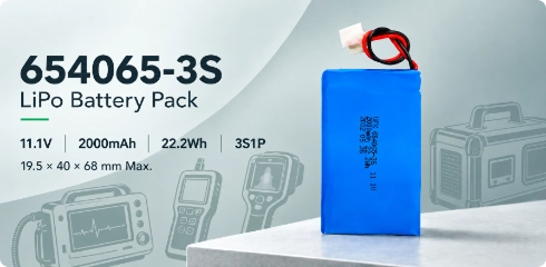 Ufine 654065-3S 11.1V 2000mAh lithium battery pack