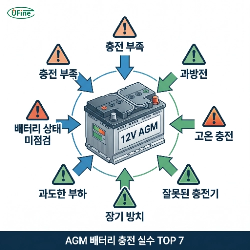 AGM 배터리 충전 시 수명을 단축시키는 대표적인 실수