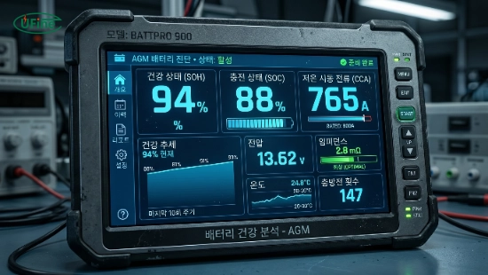 AGM 배터리 상태를 진단하는 SOH와 전압 분석 대시보드