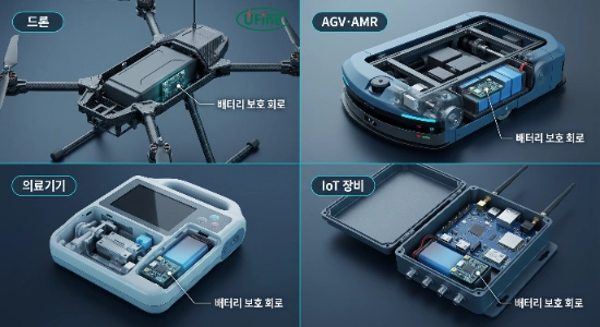 드론, 로봇, 의료기기, IoT 장비에 적용되는 배터리 보호 회로 사례