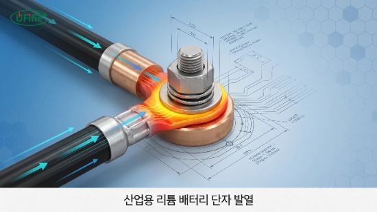 산업용 리튬 배터리 단자 발열 분석 이미지