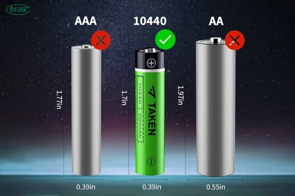 10440 battery vs aaa battery