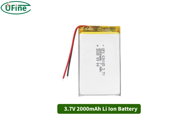 3.7v 2000mah li ion battery