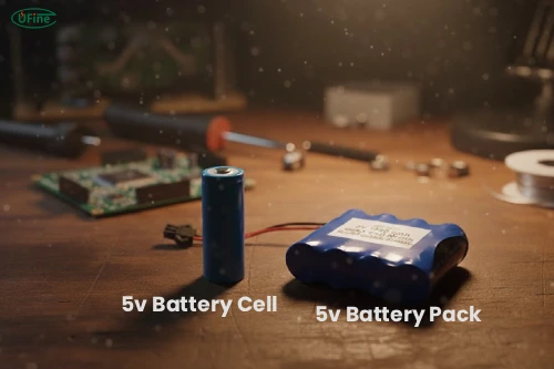 5v battery cell and a 5v battery pack