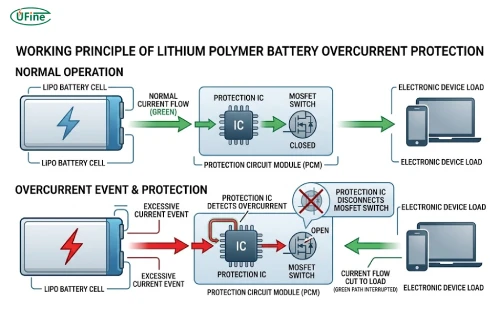 battery overcurrent protection working principle diagram