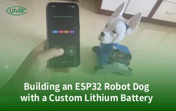 building an esp32 robot dog with a custom lithium battery