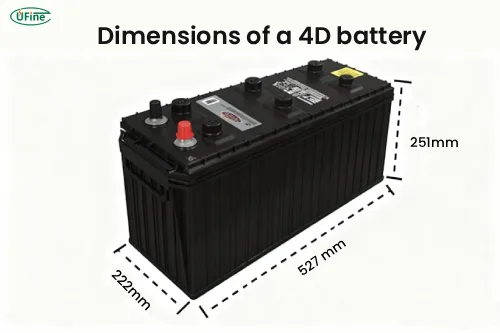 dimensions of a 4d battery
