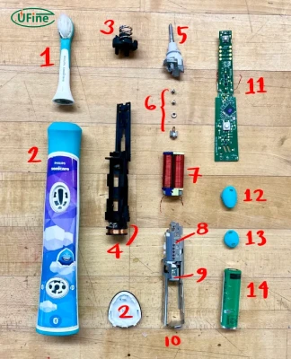 electric toothbrush battery structure