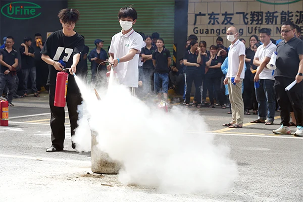 fight fires with fire extinguishers