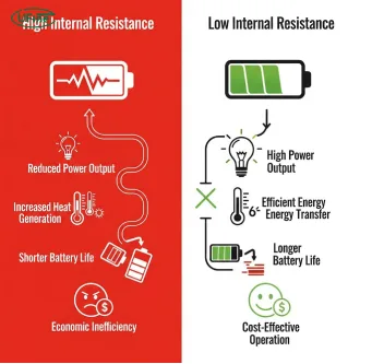 high internal resistance vs low internal resistance
