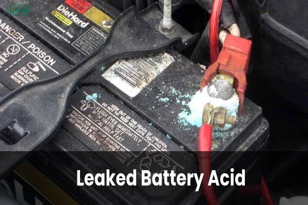 leaked battery acid