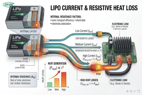 lipo current resistive heat loss