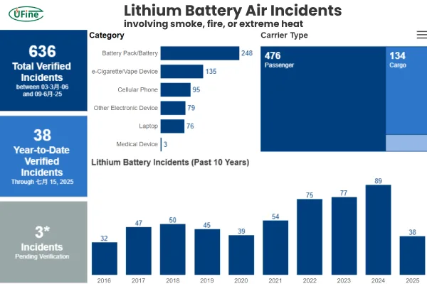 lithium battery air incidents