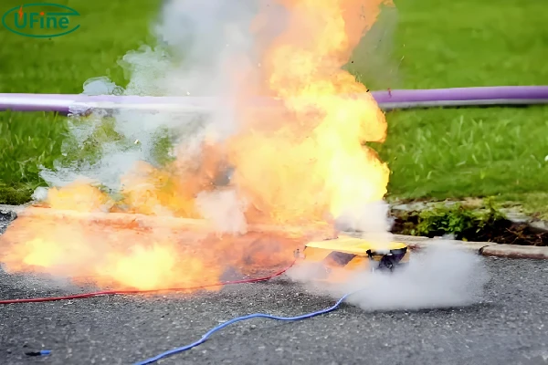 lithium battery fire