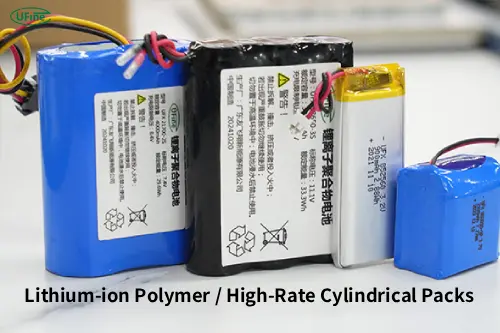 lithium ion polymer high rate cylindrical packs