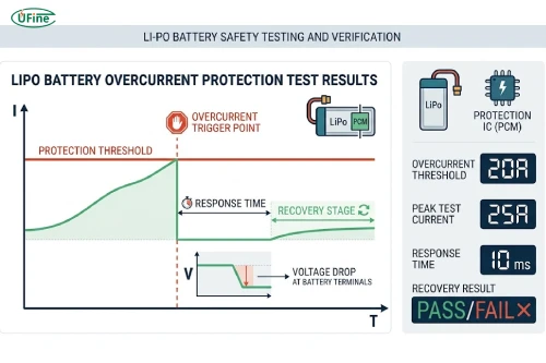 overcurrent protection test waveform and parameters