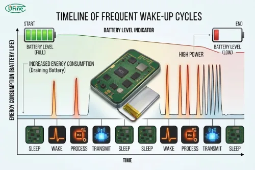 timeline of frequent wake up cycles