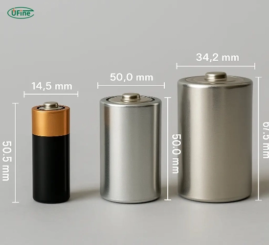 c battery vs aa and d battery size comparison