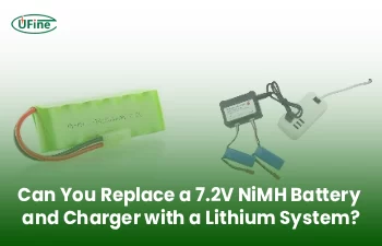 can you replace a 7 2 v nimh battery and charger with a lithium system