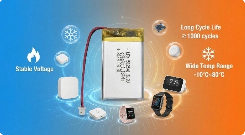 compact 3.2 v 370mah lifepo4 502540 for high temp and long cycle use