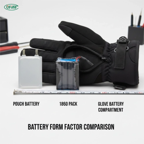 compact and lightweight battery form factors for heated gloves