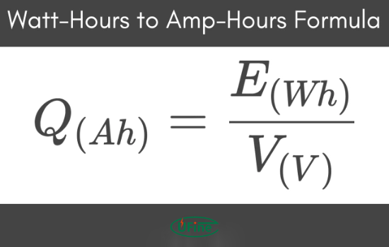 converting watt hours to amp hours