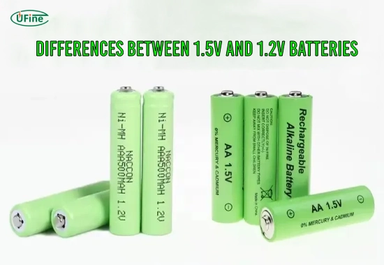 differences between 1 5 v and 1 2 v batteries