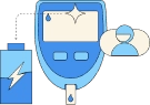 glucose meter battery icon