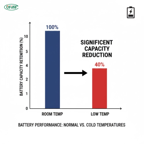 cold temperature performance of batteries for heated clothing