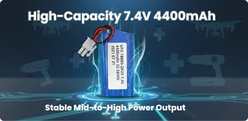 high capacity 7 4 v 4400mah 18650 battery pack