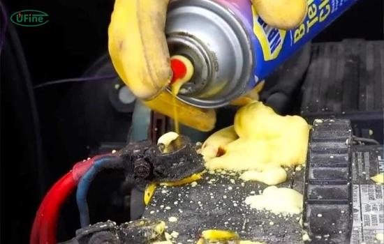 how to clean rust from battery terminals safely