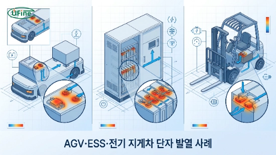 산업용 배터리 단자 발열 사례 및 구조 분석 이미지