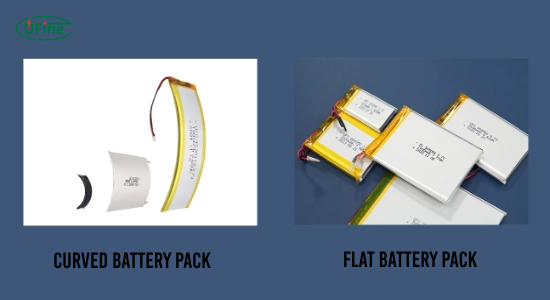 key differences between curved and flat battery packs