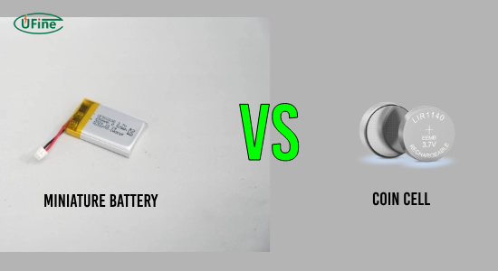 key differences between miniature batteries and coin cells