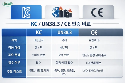 18650배터리 인증 준비 단계