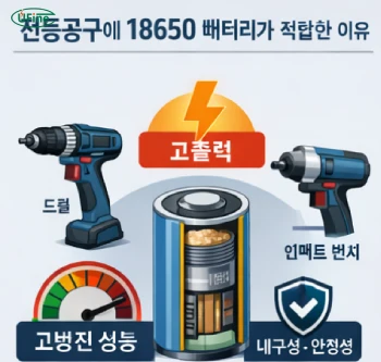 전동공구에 적합한 18650 리튬이온 배터리 특징