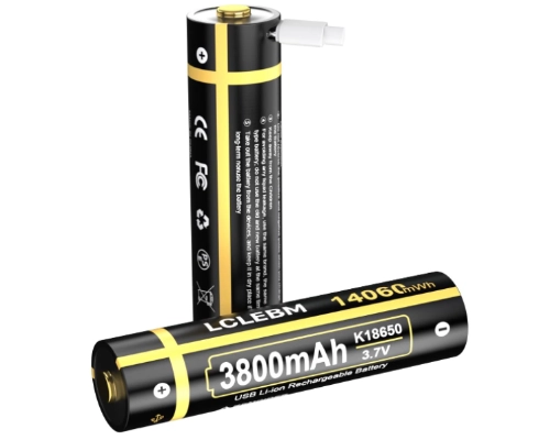 lclebm 3 7 v 3800mah button top battery