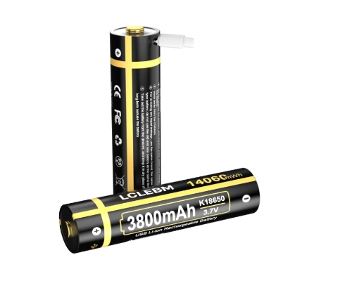 lclebm 3 7v 3800mah usb rechargeable lithium battery