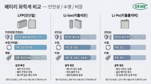 리튬배터리 안전성 수명 가격 설계 비교